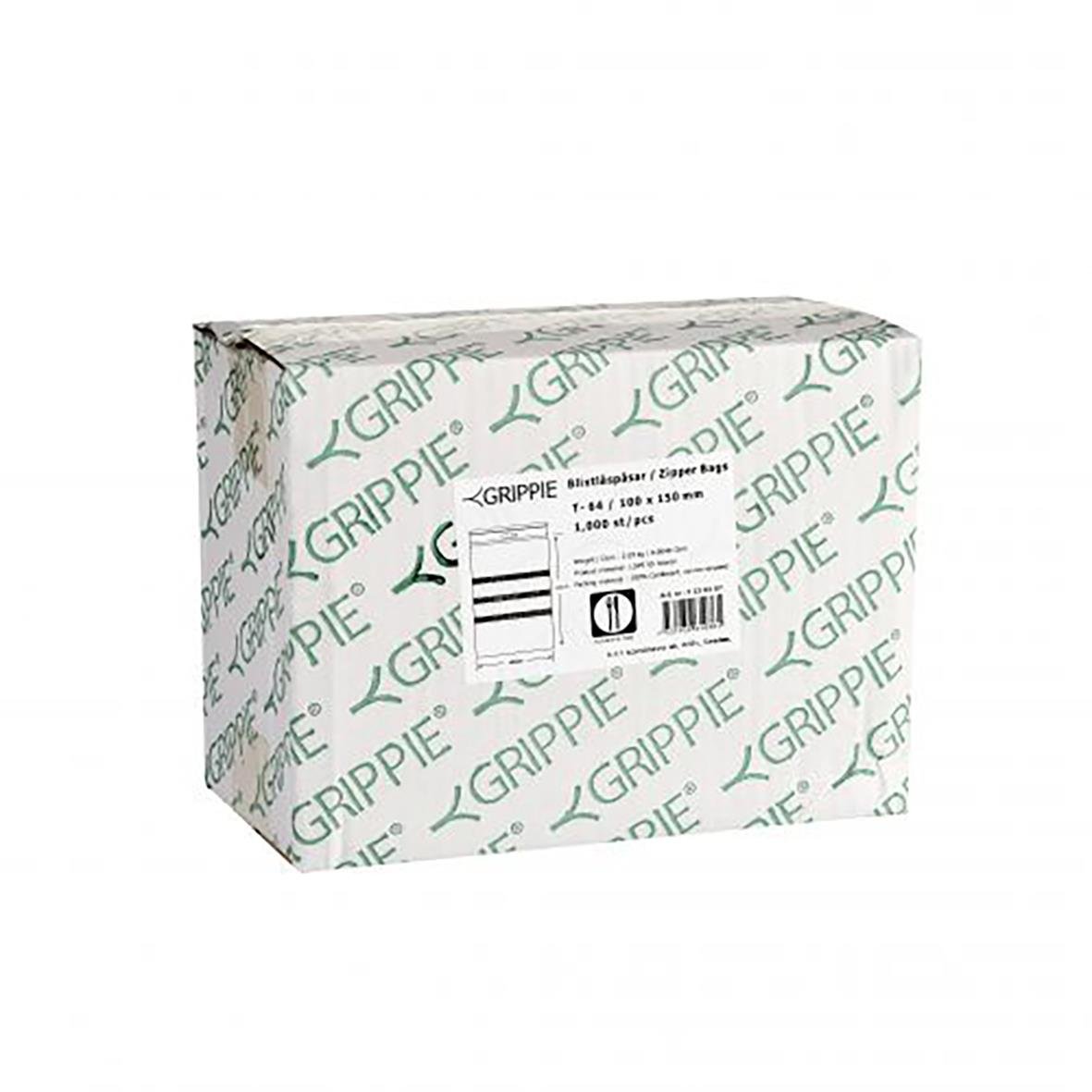 Blixtlåspåse med skrivfält, 150x250mm, 90my, för förvaring och märkning