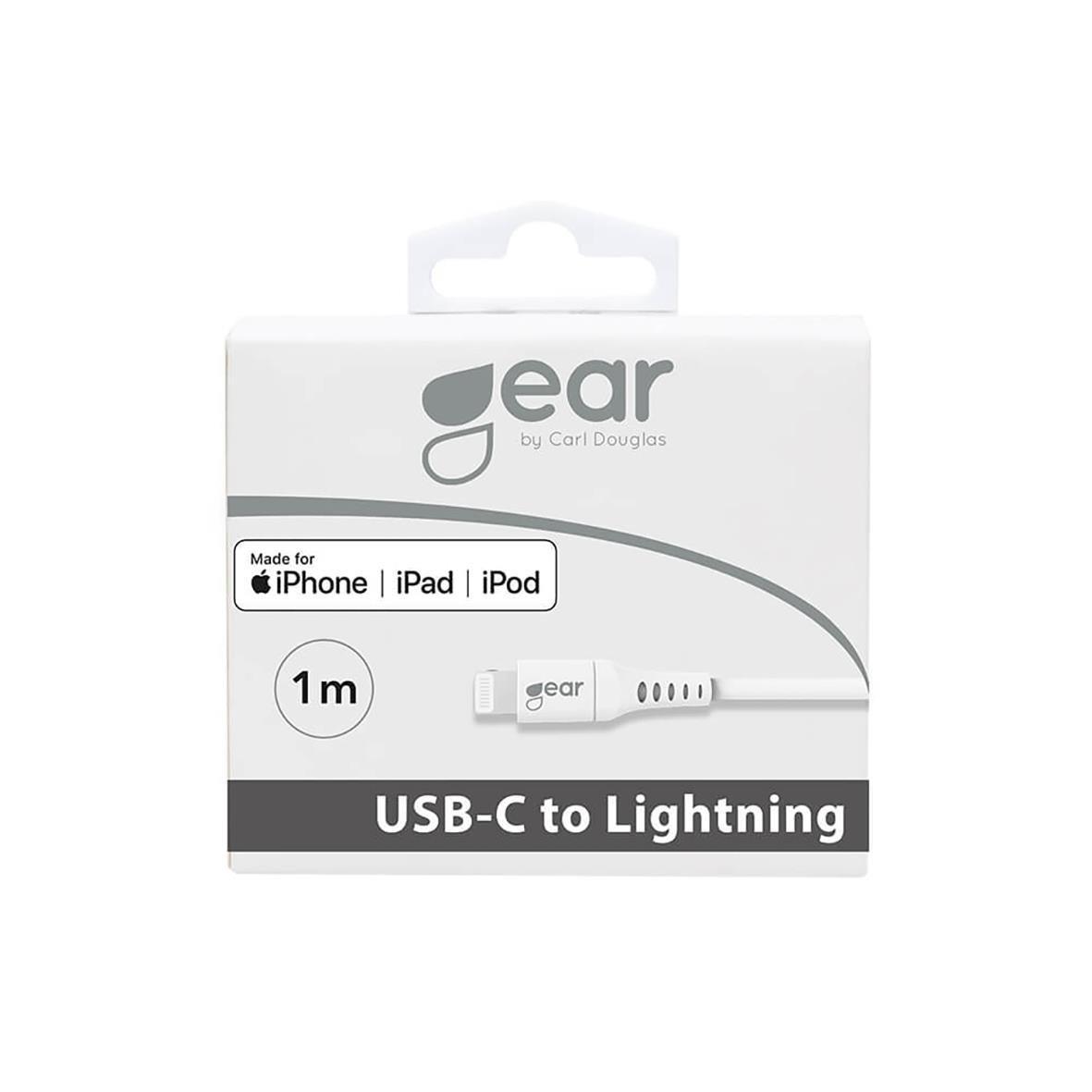 Laddkabel Gear USB-C till Lightning MFI C94 Vit 1m 46020009_2