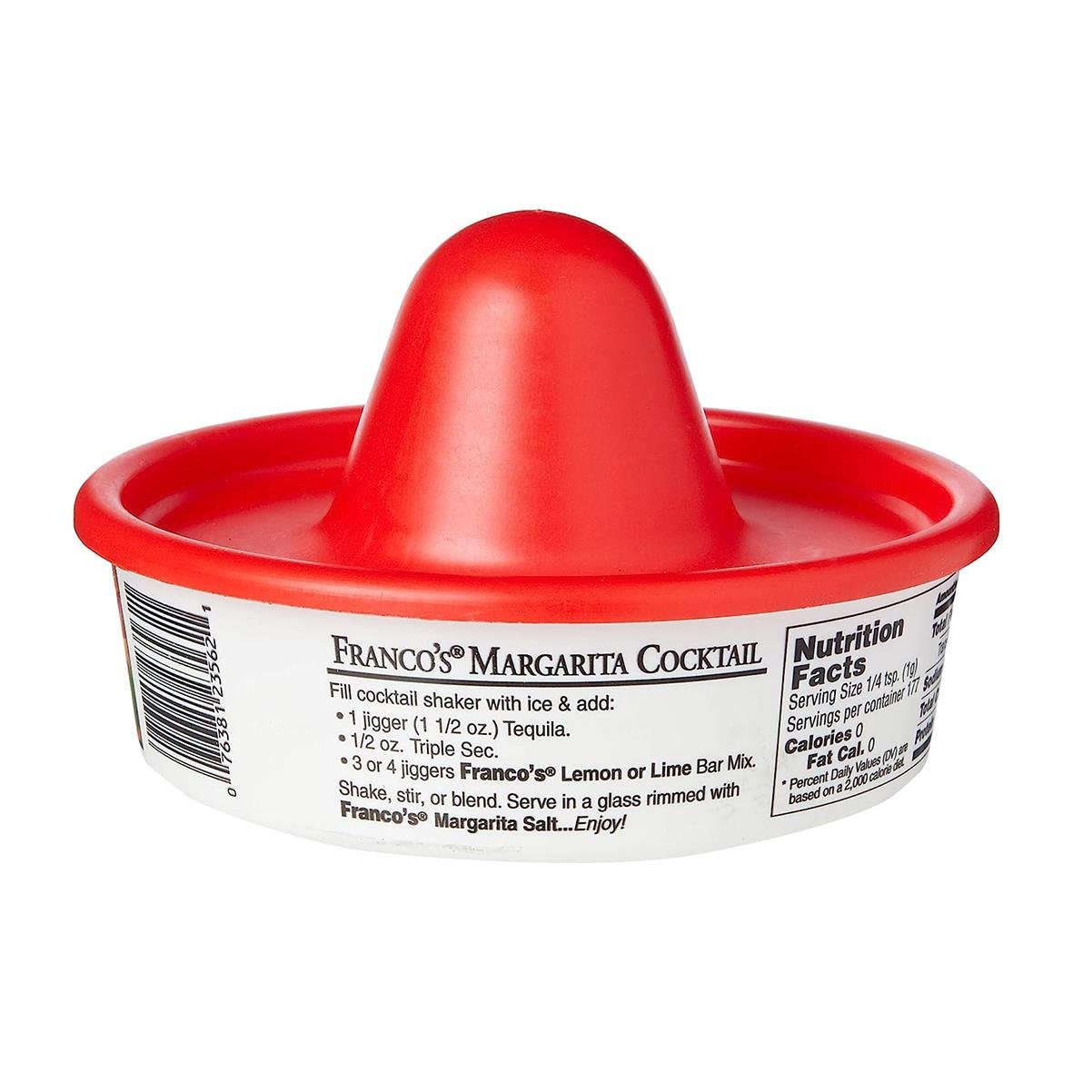 Röd margaritasalt i liten skål för drinkar