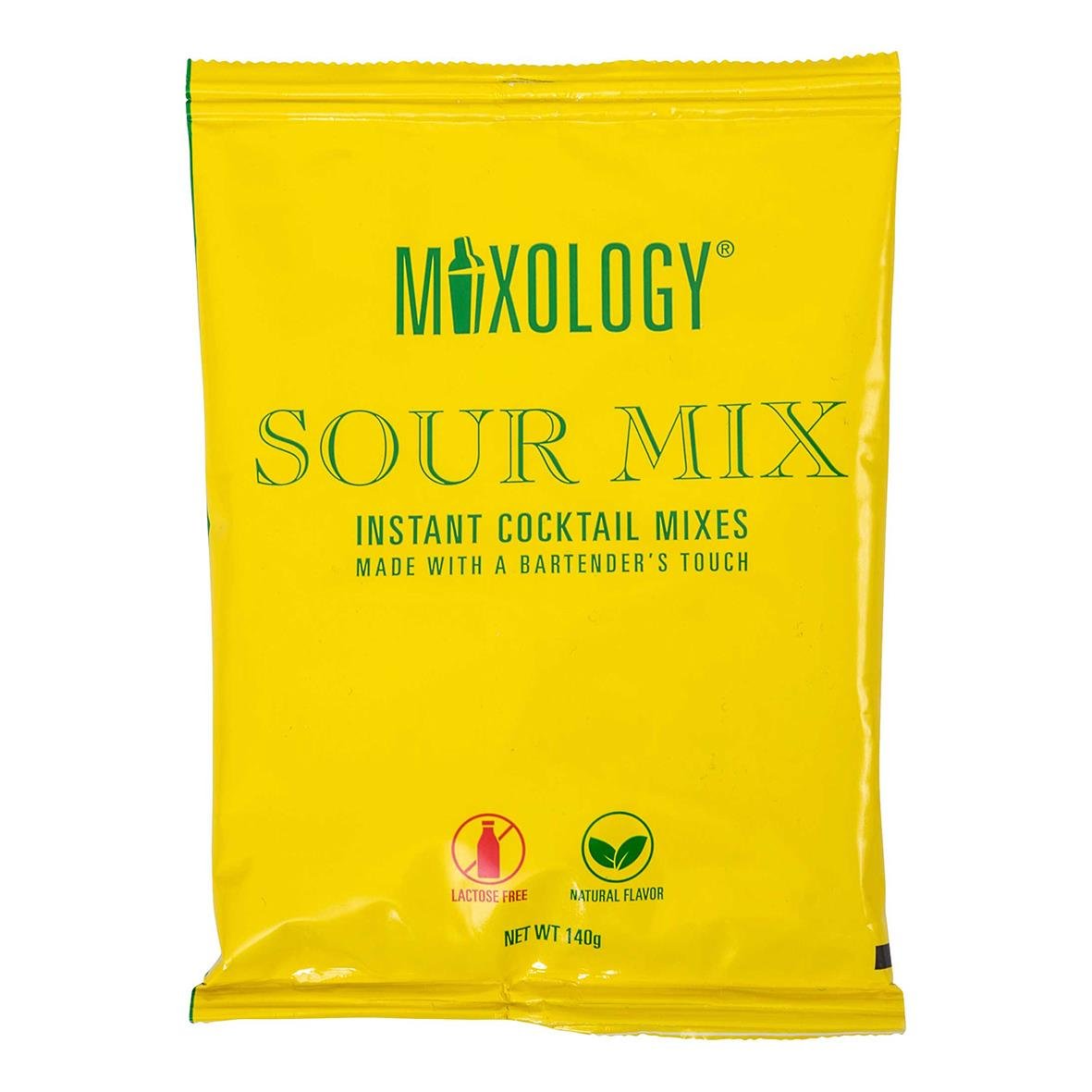 Gult paket med Mixology Sour Mix Lemon 140g för drinkblandning