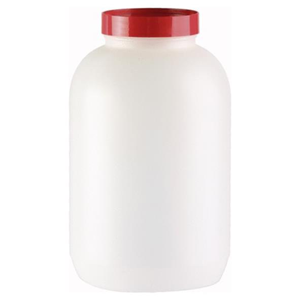 Vit behållare med röd lock, 4 liter