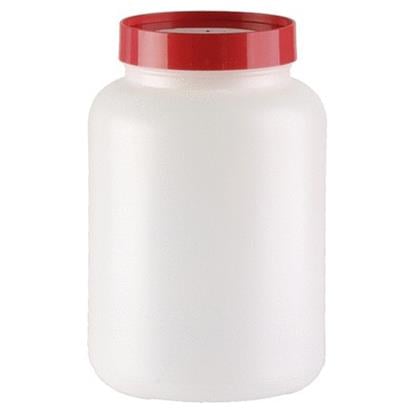 Vit behållare med rött lock, 2 liter kapacitet