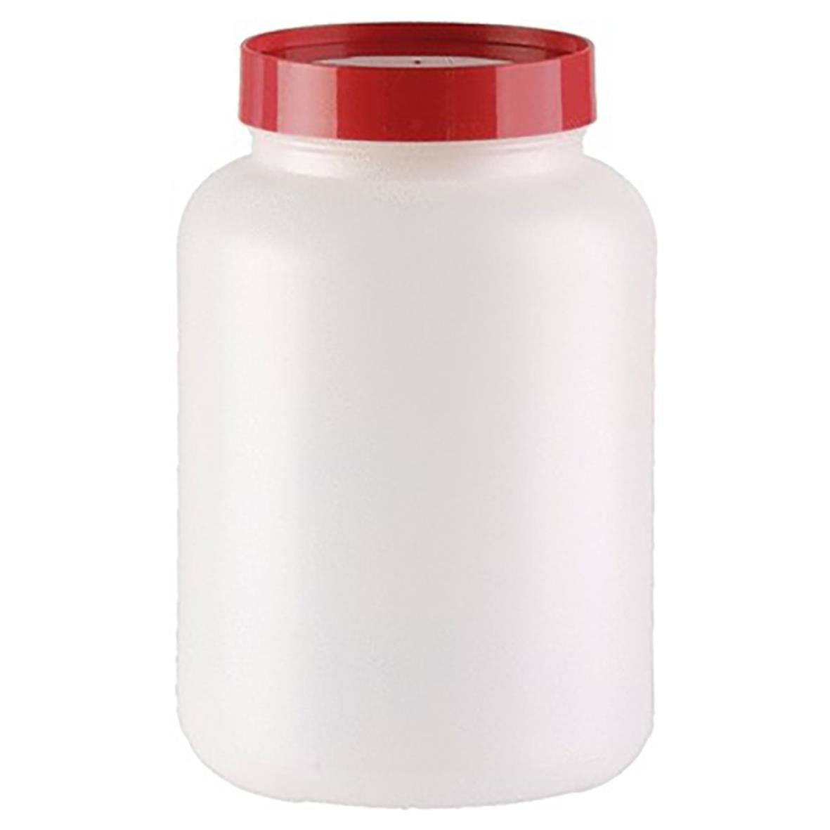 Vit behållare med rött lock, 2 liter kapacitet