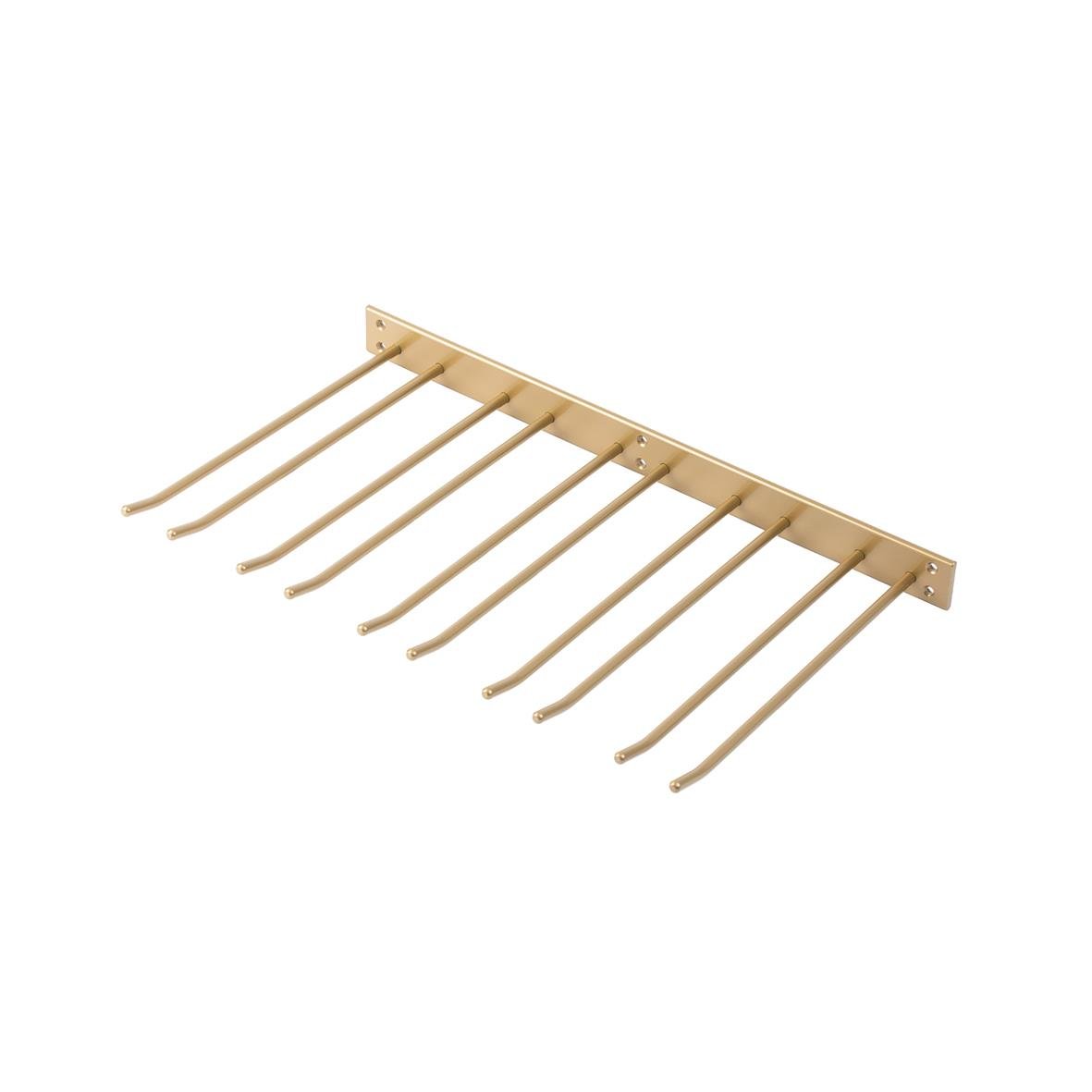 Guldfärgad glashängare för ca 15 vinglas, mått 300x500x40mm