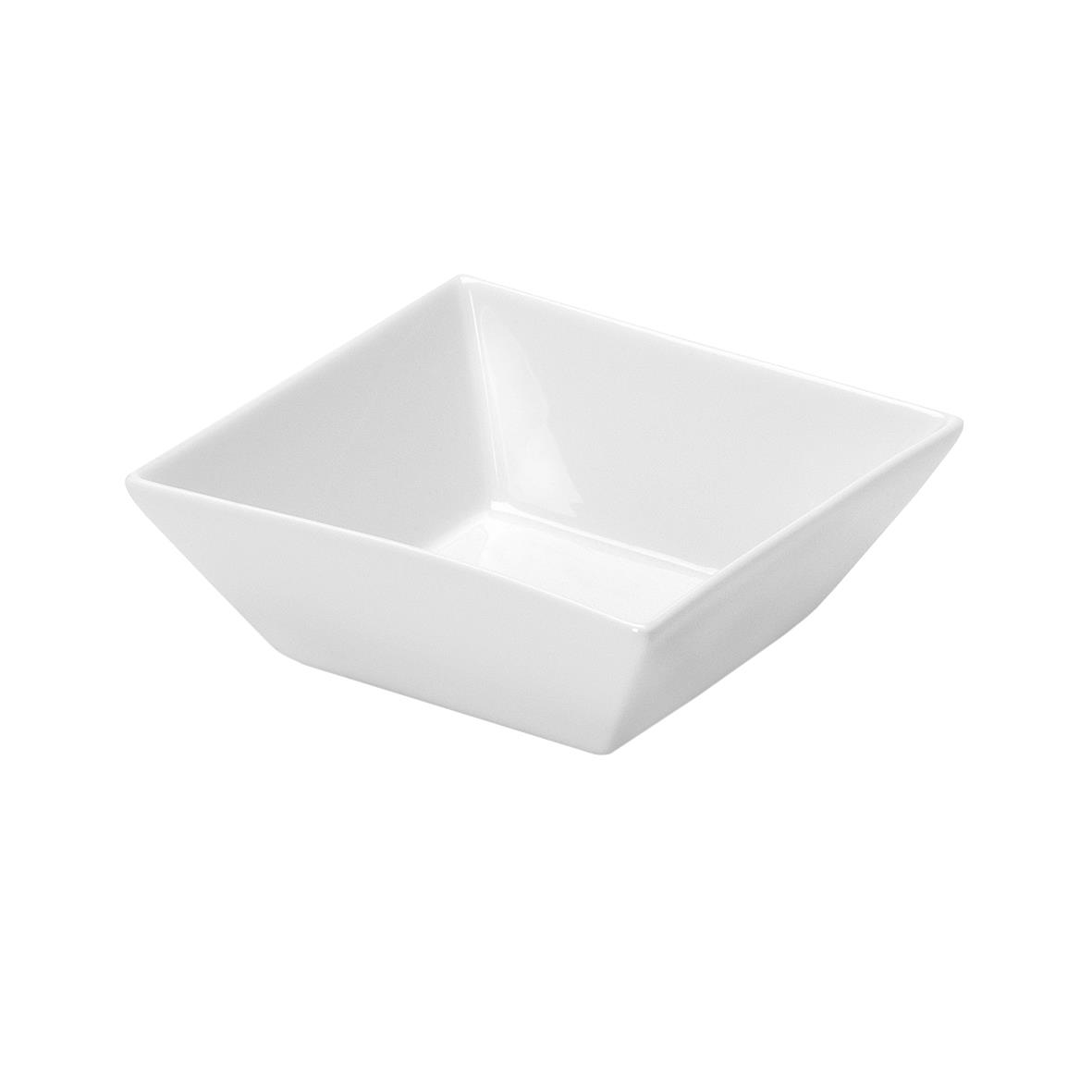 Vit djup tallrik Exxent Quadro 15x15cm