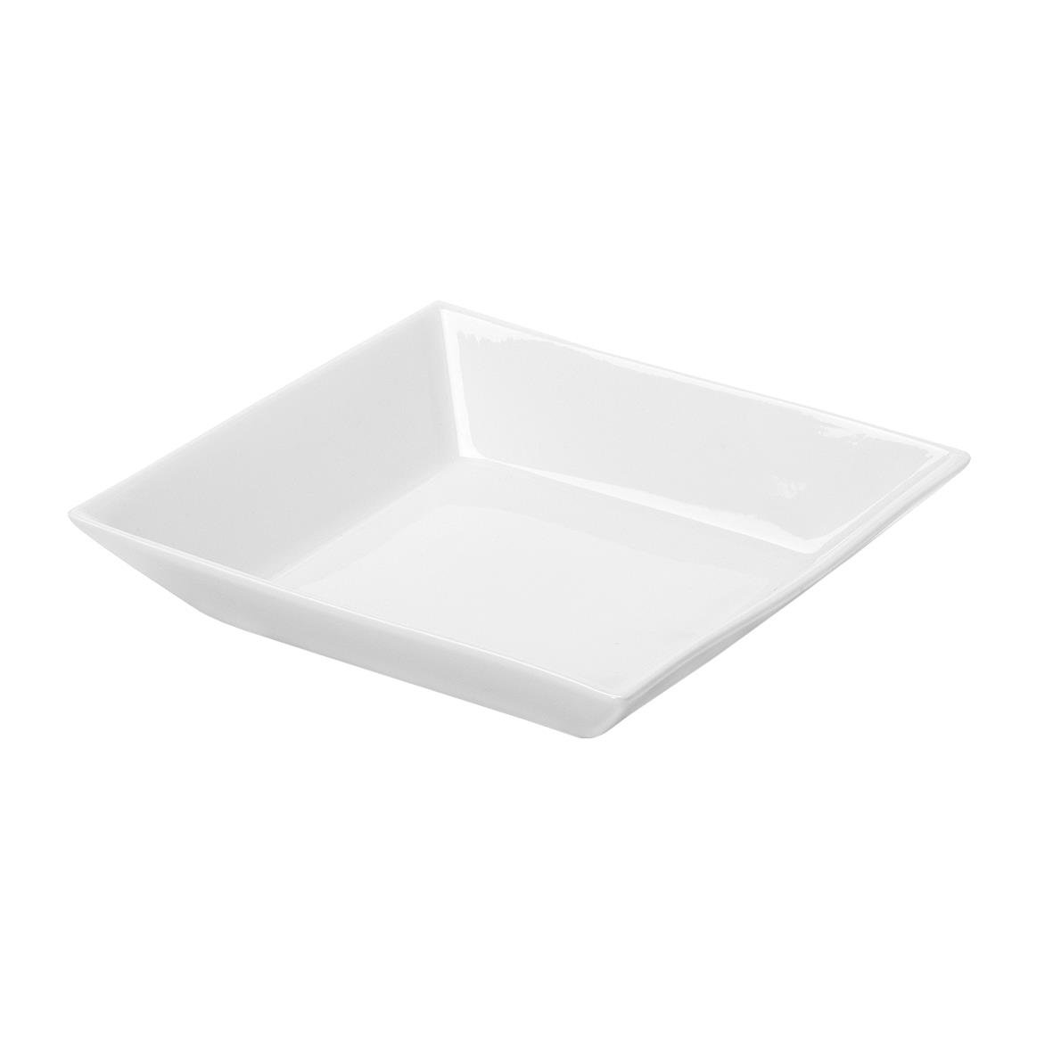 Vit djup tallrik Exxent Quadro 22x22cm