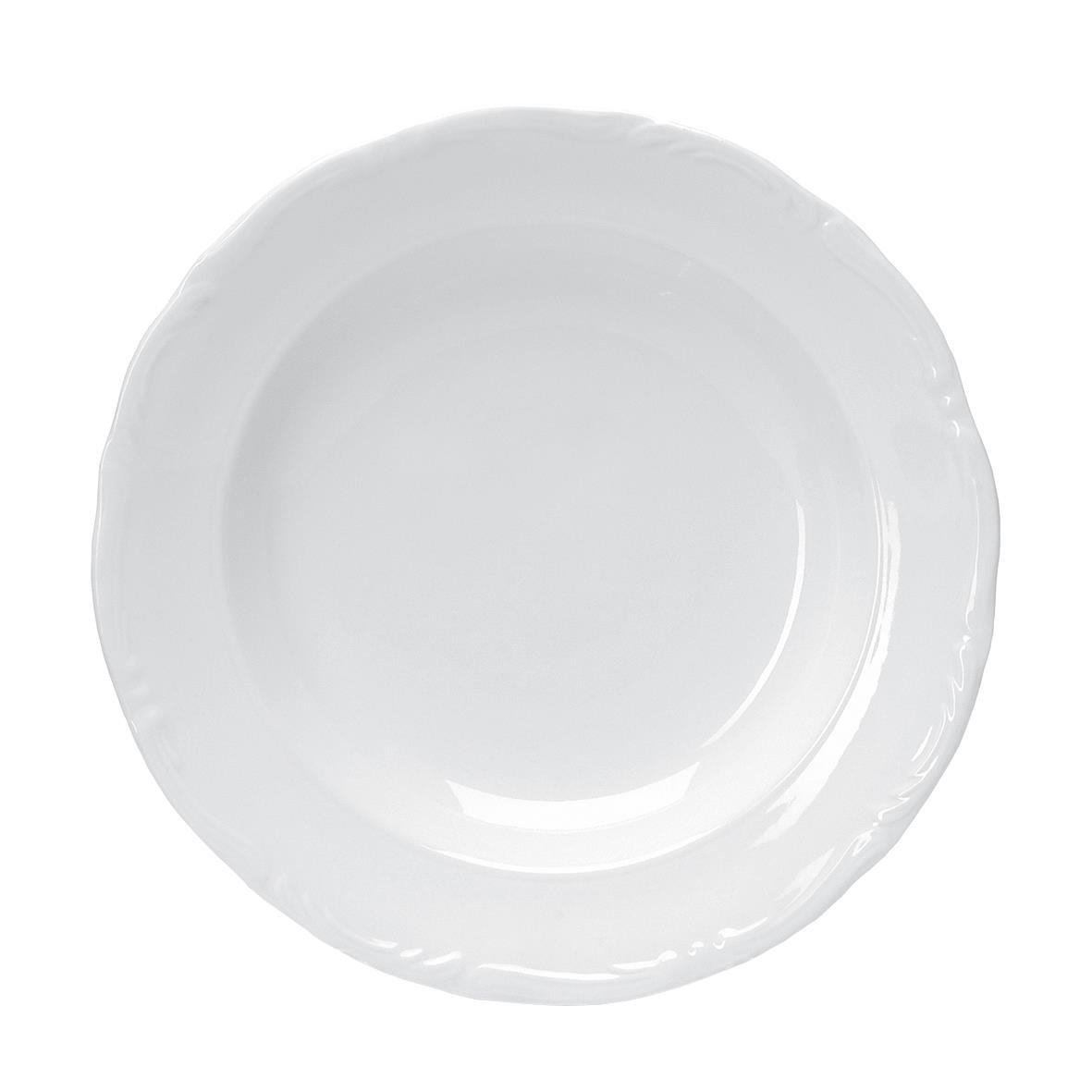 Vit djup tallrik Exxent Maria Teresa diameter 23 cm