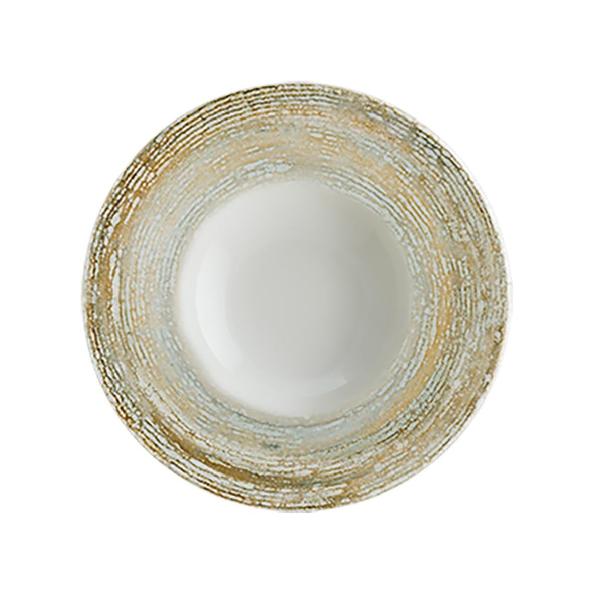 Djup tallrik Bonna Patera med diameter på 28 cm, guldfärgad dekor