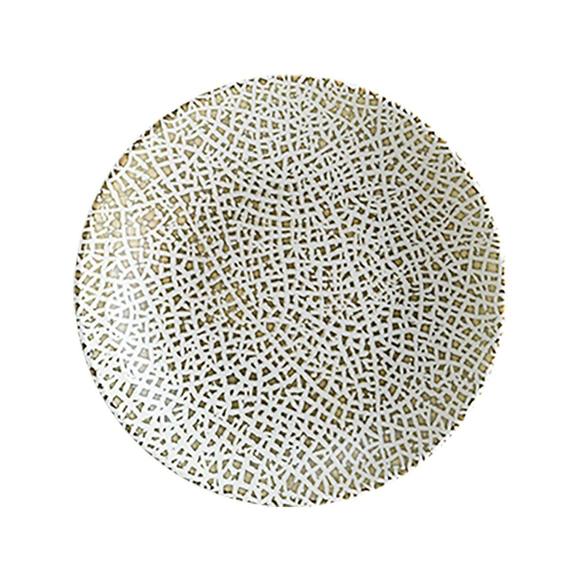 Tallrik Bonna Lapya Wood med dekorativt mönster, diameter 25 cm