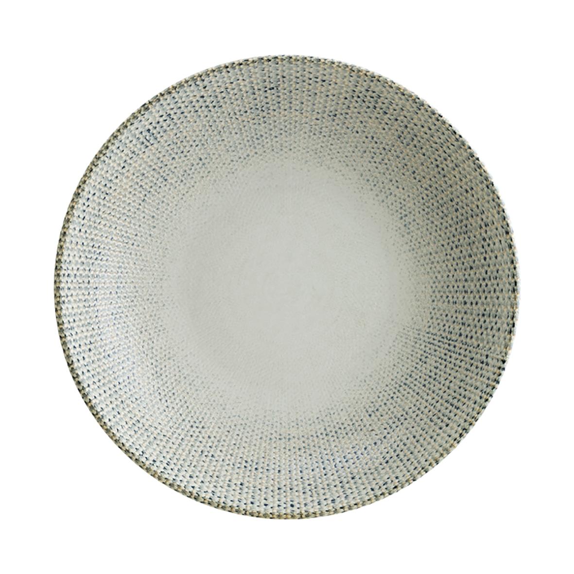 Tallrik Bonna Sway Djup Ø25cm med en prickig mönsterkant