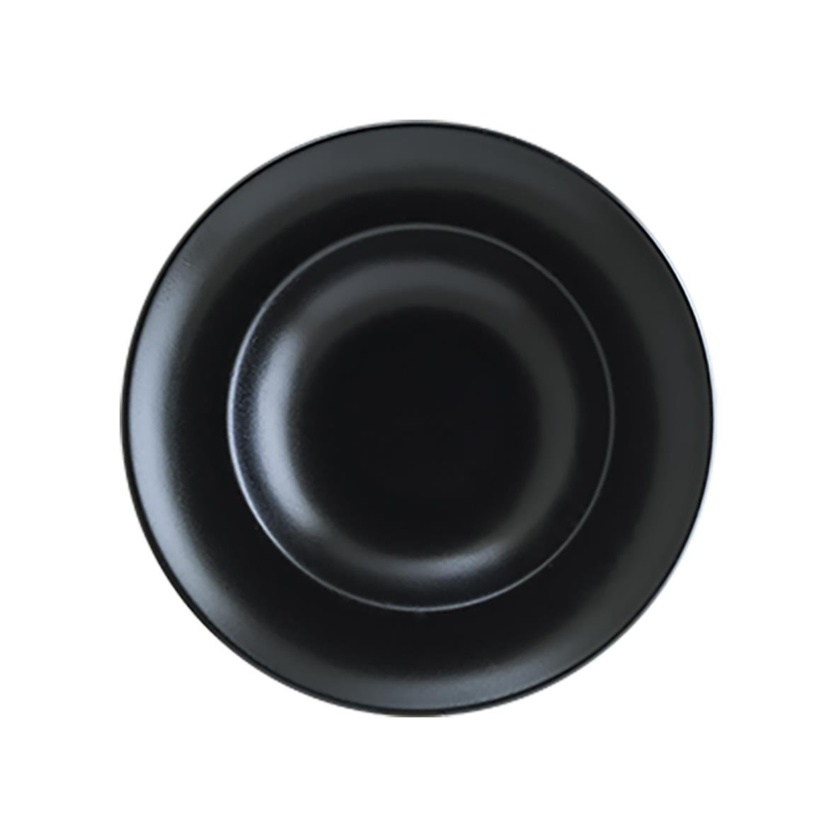 Svart djup tallrik Bonna Notte Ø27cm sett från ovan