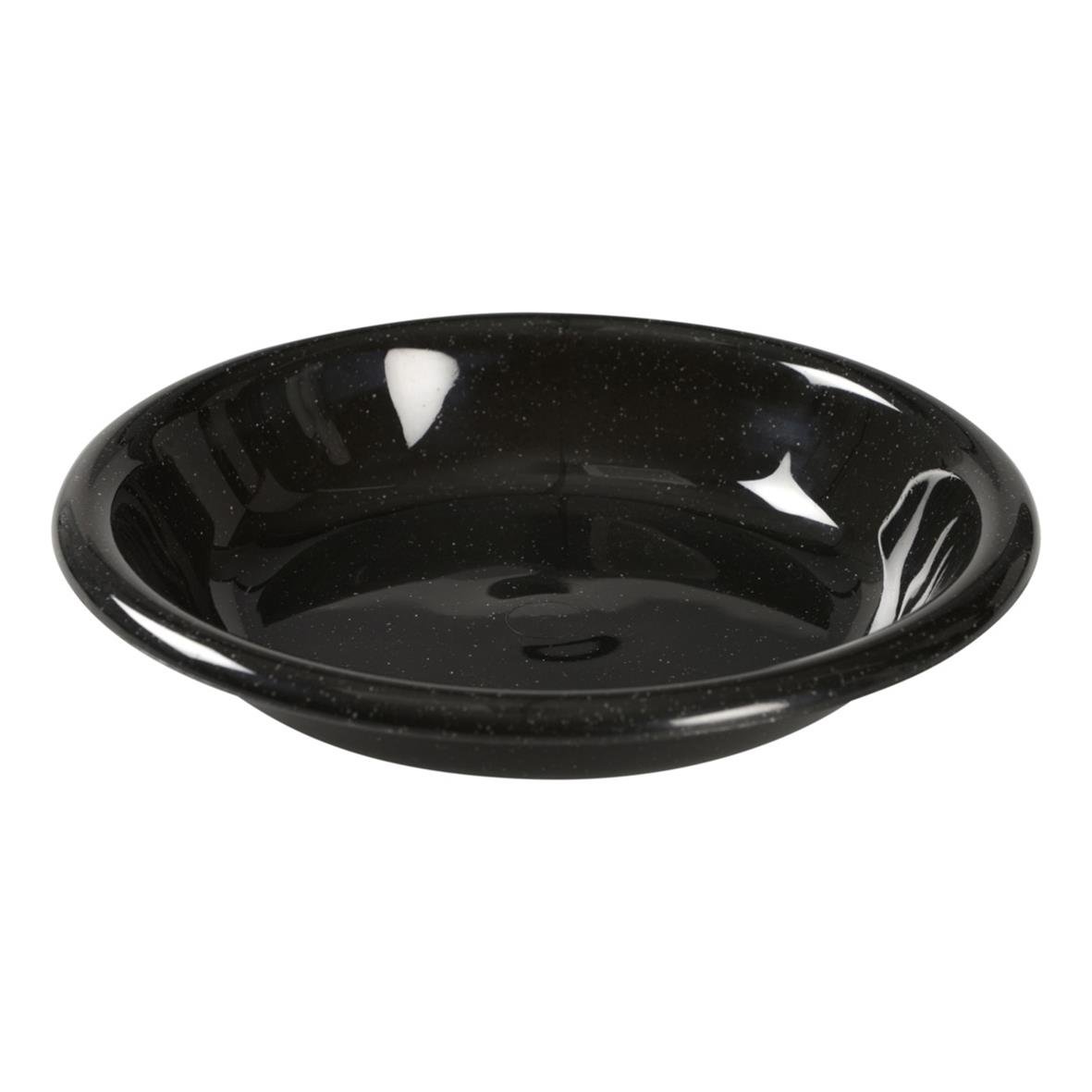 Svart djup tallrik i plast från Abena, diameter 20,7 cm