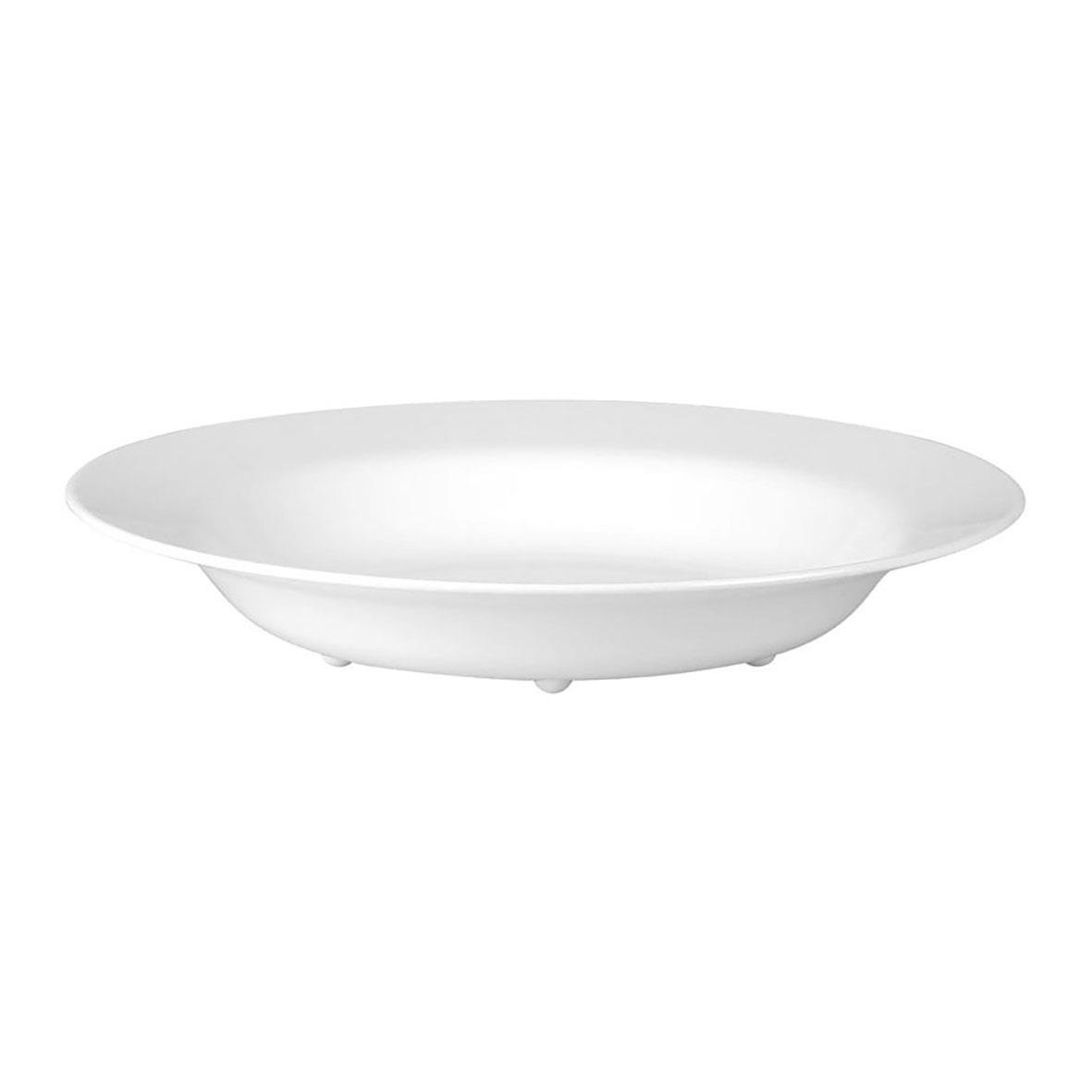 Djup tallrik i PET-G med diameter 23,5 cm, vit färg