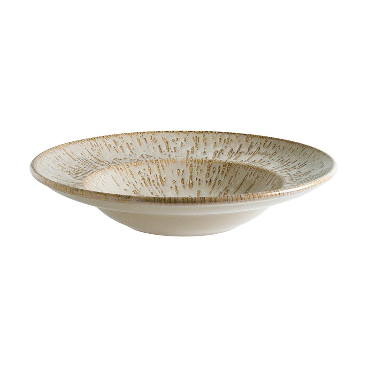 Tallrik Bonna Snell Gourmet Pasta Sand Ø27cm med beige och guldiga mönster