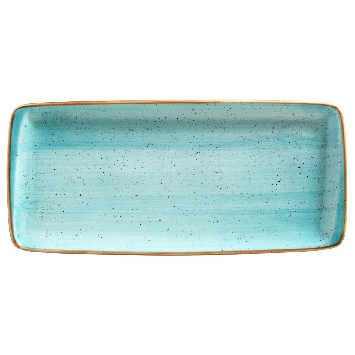 Tallrik Bonna Auro Flat Aqua 34x16cm