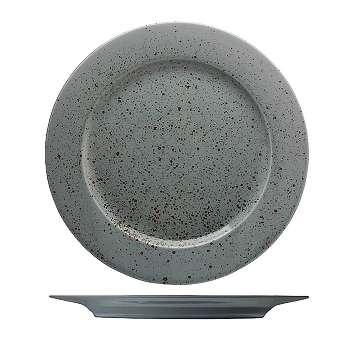 Tallrik Lifestyle Flat Rainforest Ø28cm med grå specklad design