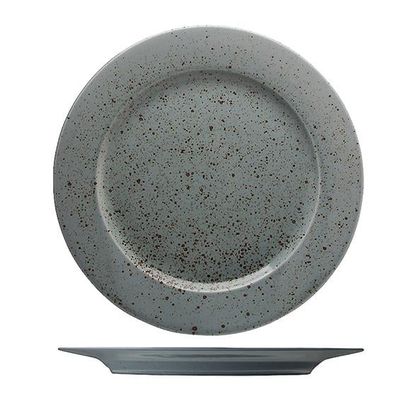 Tallrik Lifestyle Flat Rainforest Ø28cm med grå specklad design