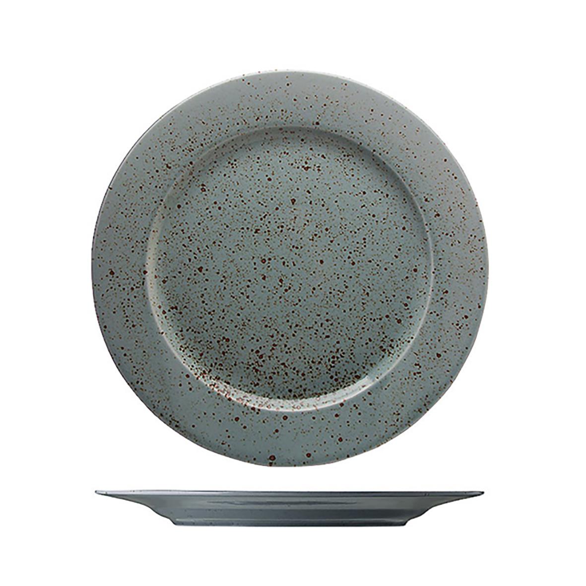 Tallrik Lifestyle Flat Rainforest Ø26cm med grönaktig specklad design