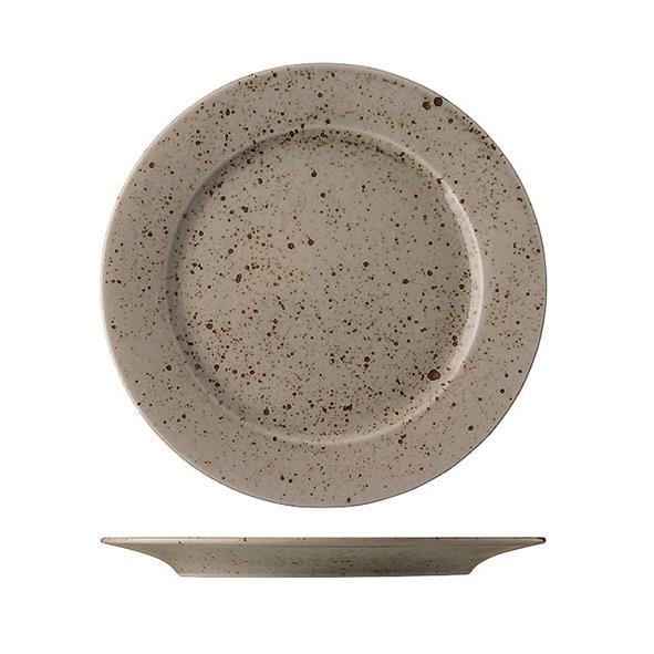 Tallrik Lifestyle Flat Natural Ø20cm i beige med mörka fläckar