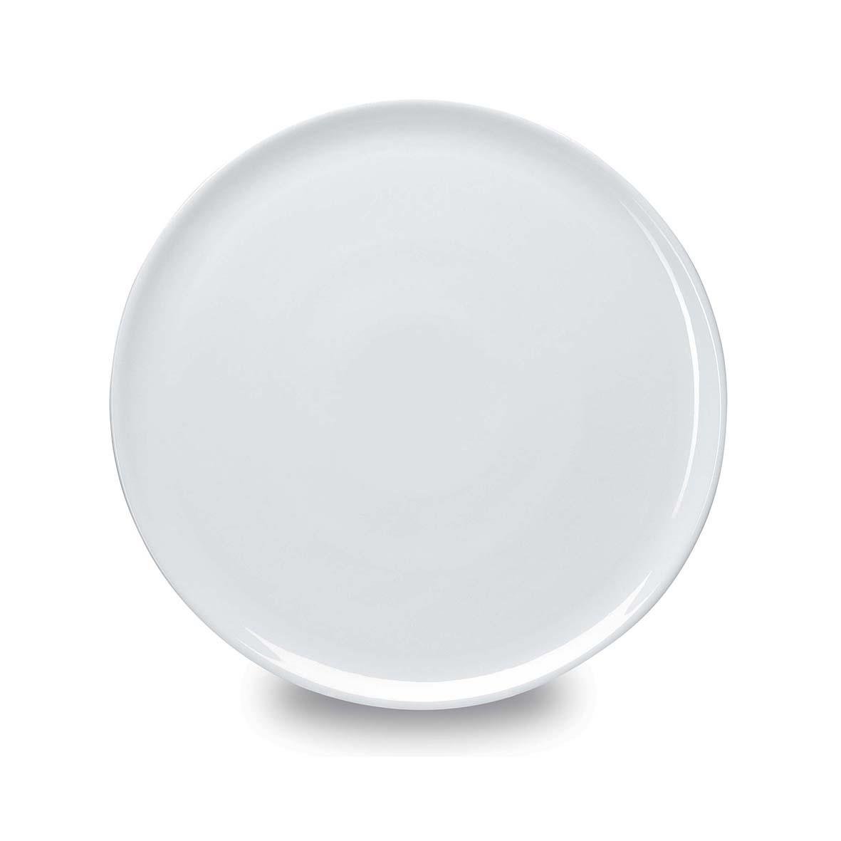 Vit rund tallrik Napoli Bianco Flat med diameter på 33 cm