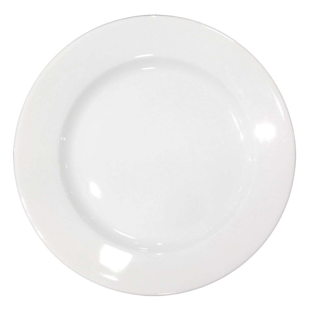 Vit tallrik Kazub Flat med diameter på 17 cm