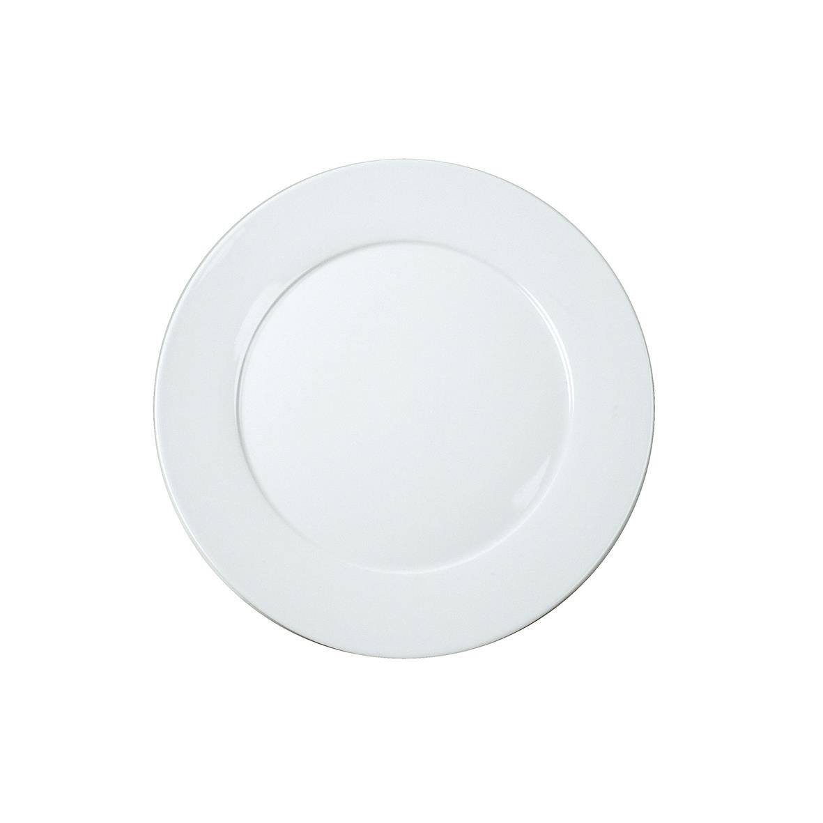 Vit tallrik Exxent Zeus Flat med diameter på 17,5 cm