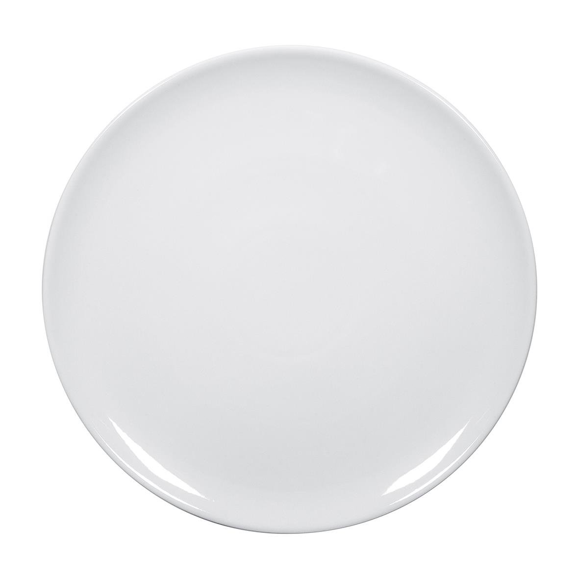 Vit tallrik Exxent Napoli Flat med diameter på 30,5 cm