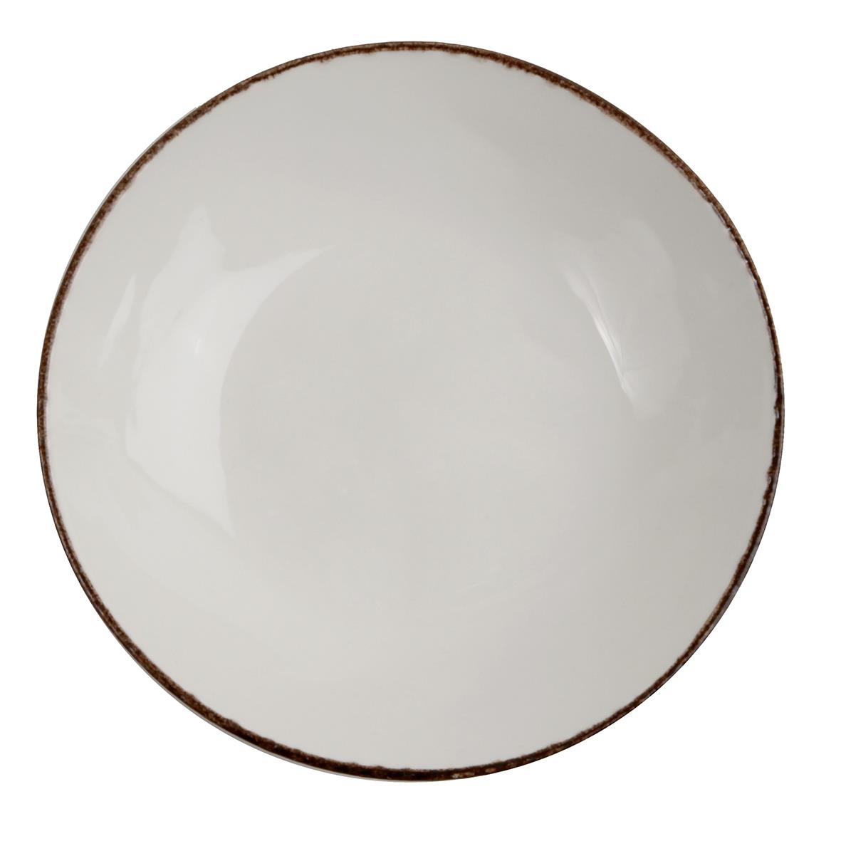 Tallrik Xantia Fortuna Flat Beige Ø22,5cm med brunkant