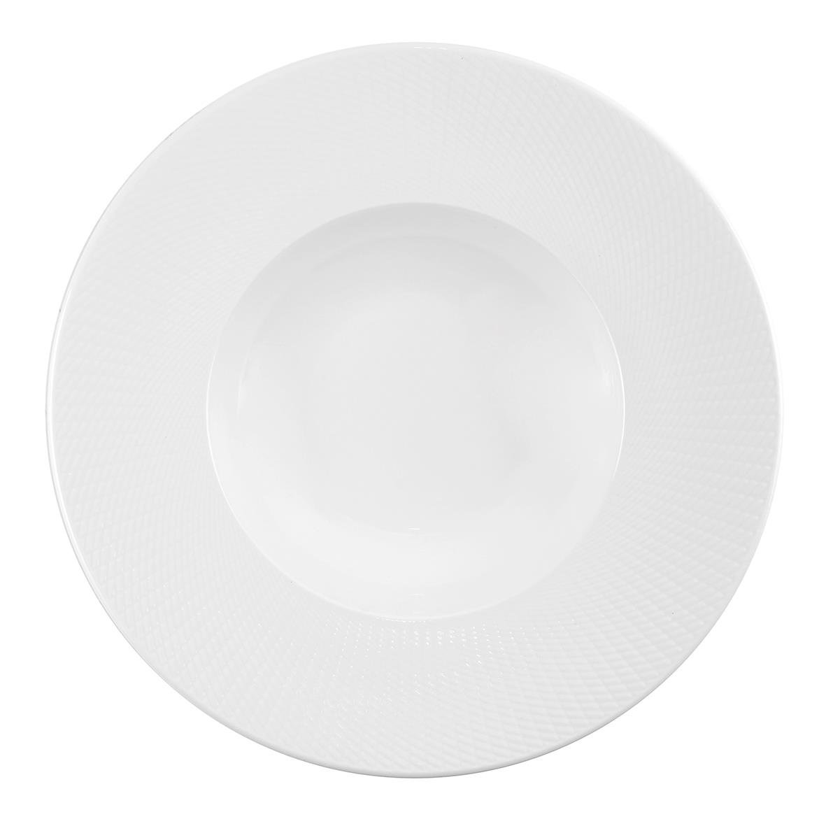 Vit djup tallrik Exxent Victoria diameter 30,5 cm