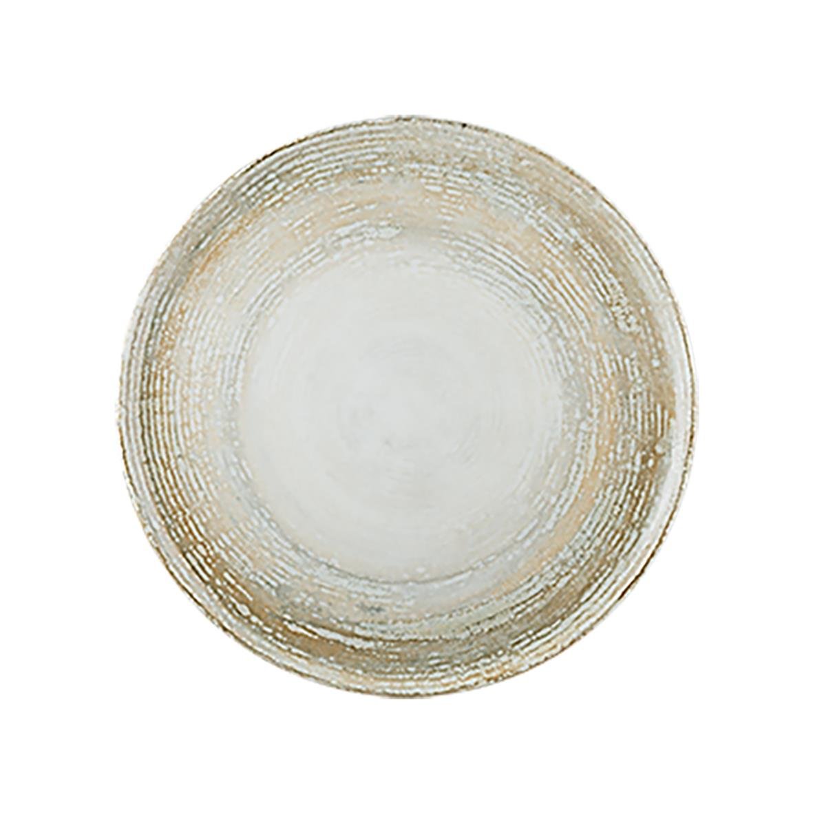 Tallrik Bonna Patera Flat Ø32cm med en vit och guldaktig rand