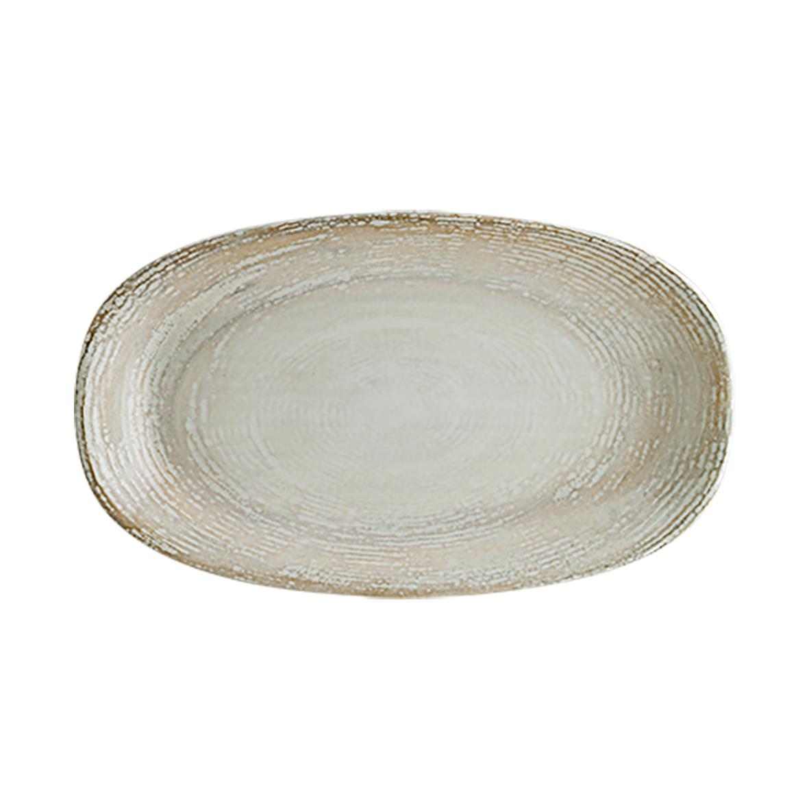 Oval tallrik Bonna Patera 34cm i beige nyans