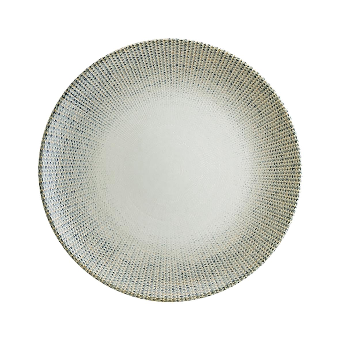 Tallrik Bonna Sway Flat Ø27cm med mönster i kanterna