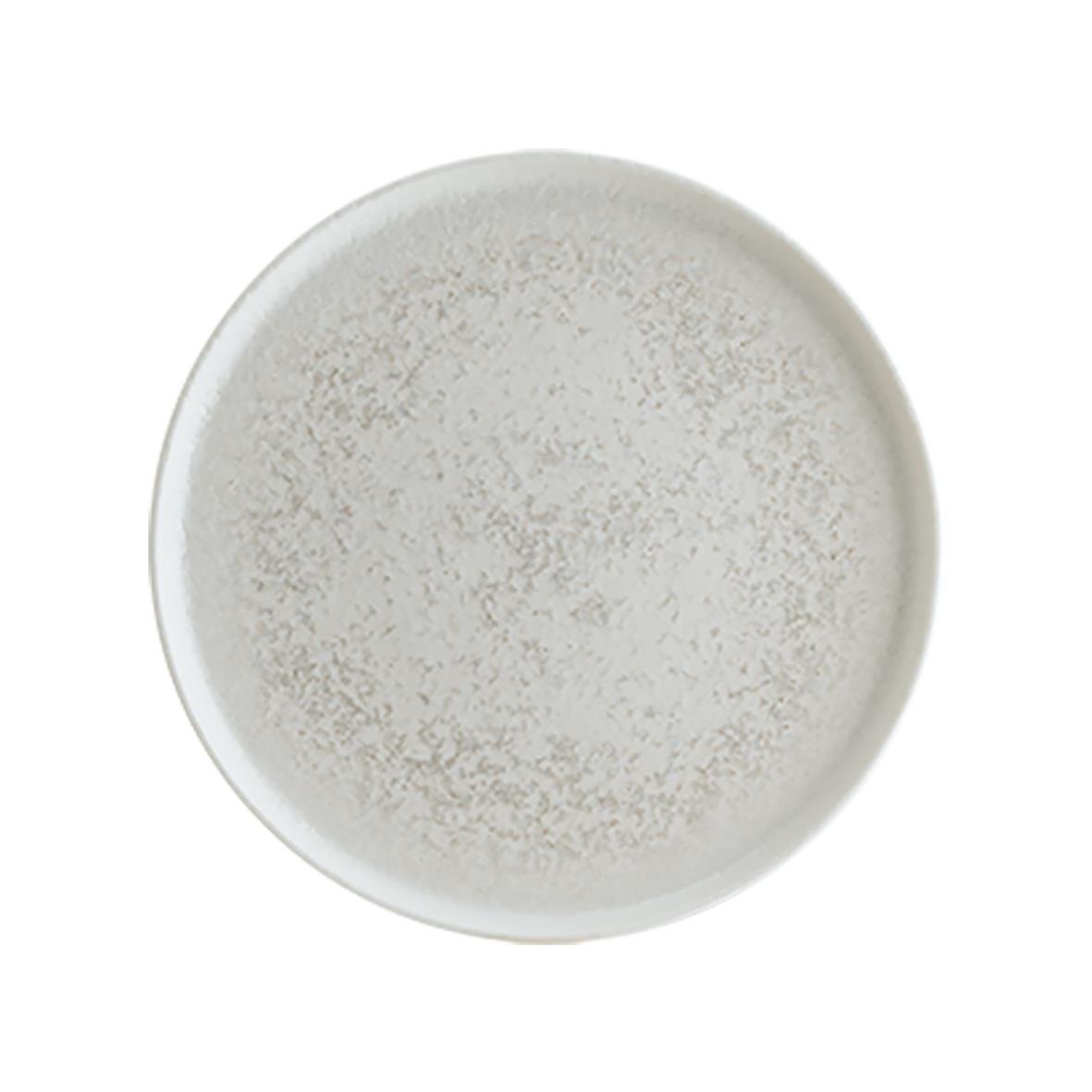 Rund tallrik Bonna Lunar Hygge med diameter 16 cm i ljus färg med speckled mönster