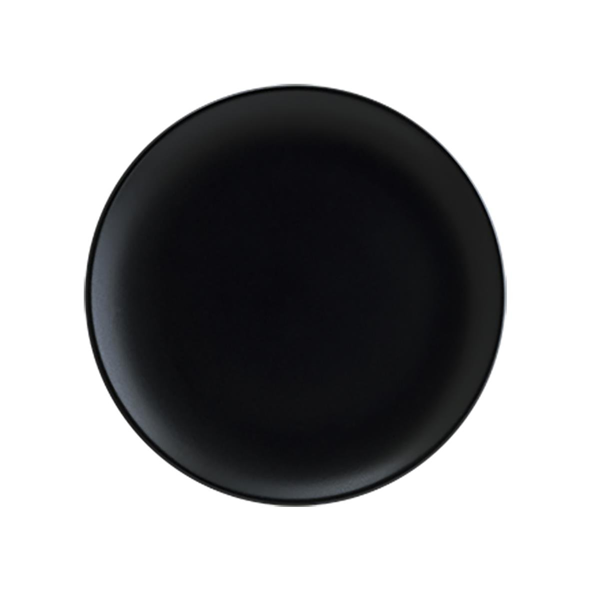 Svart rund tallrik Bonna Notte Flat Ø21cm