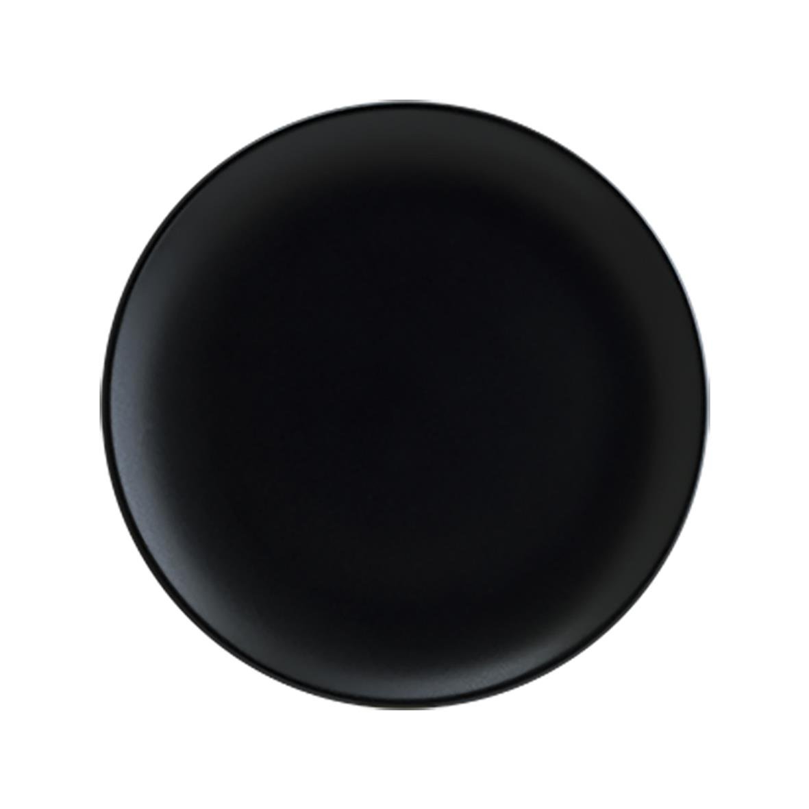 Svart rund tallrik Bonna Notte Flat Ø27cm