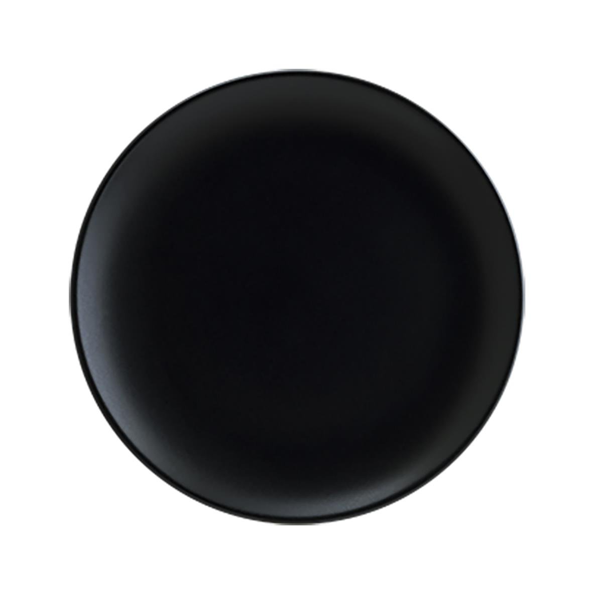 Svart rund tallrik Bonna Notte Flat Ø30cm