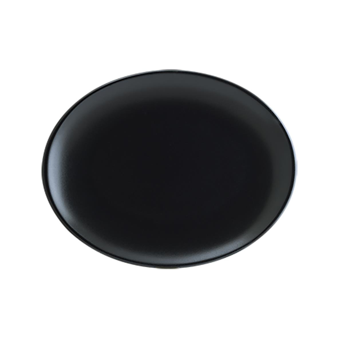 Svart oval tallrik Bonna Notte 25cm