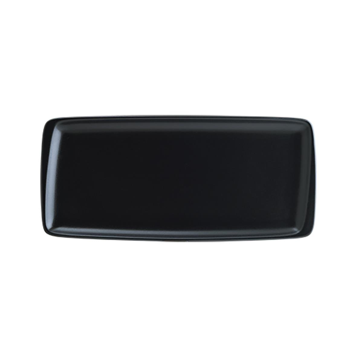 Svart rektangulär tallrik Bonna Notte Flat 34x16cm