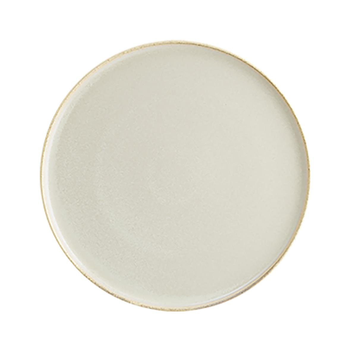 Rund tallrik Bonna Sand Flat Ø22cm med beige kant