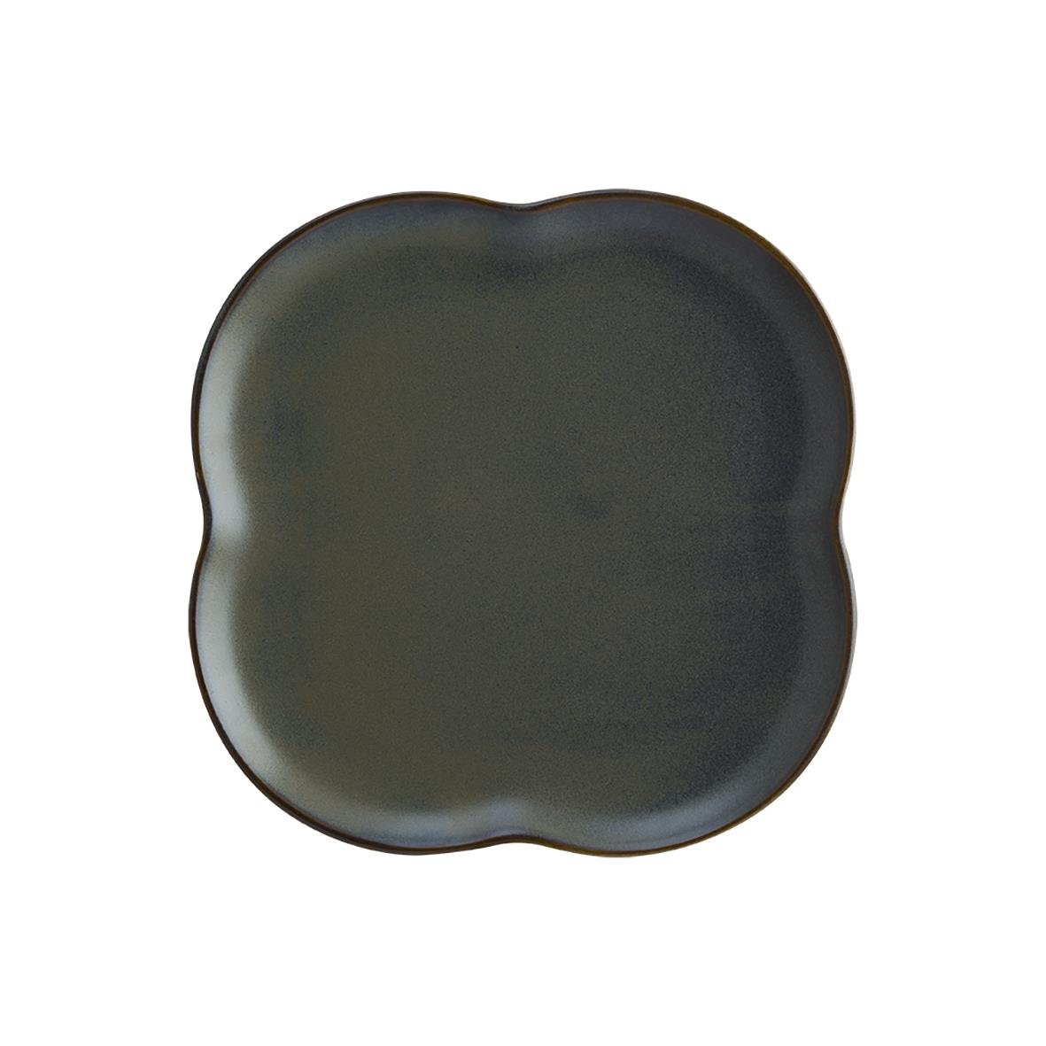 Svart fyrkantig tallrik Bonna Gloire East Flat 17,5x17,5cm