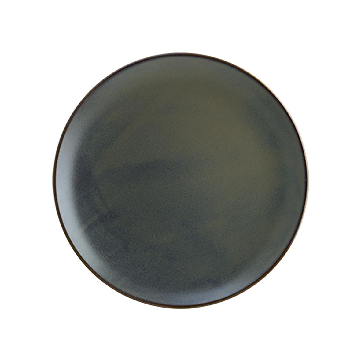 Rund tallrik Bonna Gloire Flat Ø27cm i mörkgrå färg