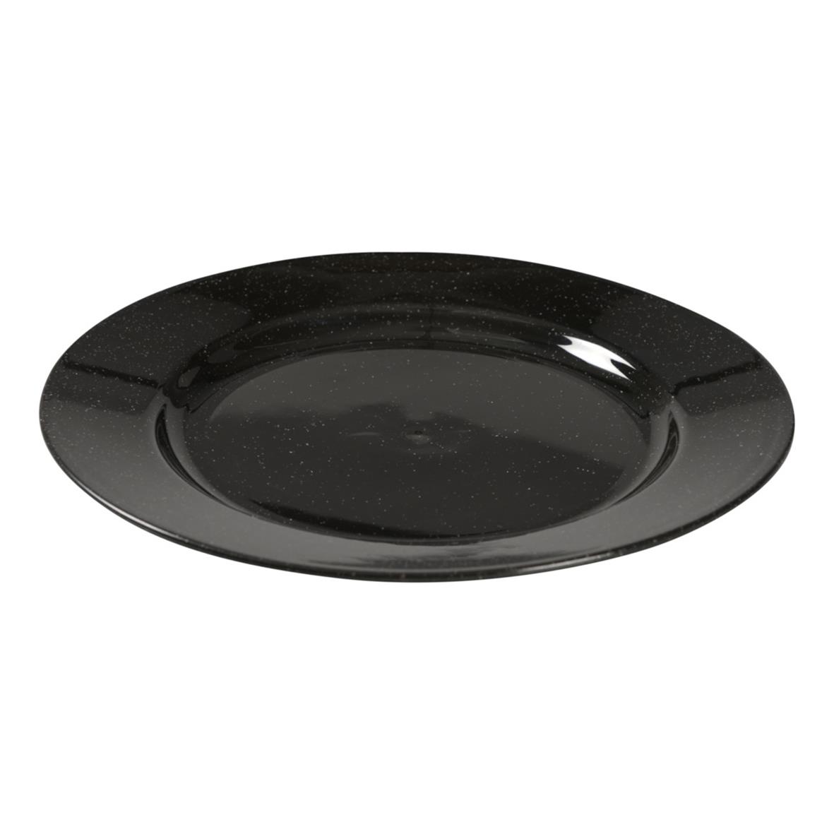 Svart rund tallrik Abena Flergångs PP Flat Ø23cm