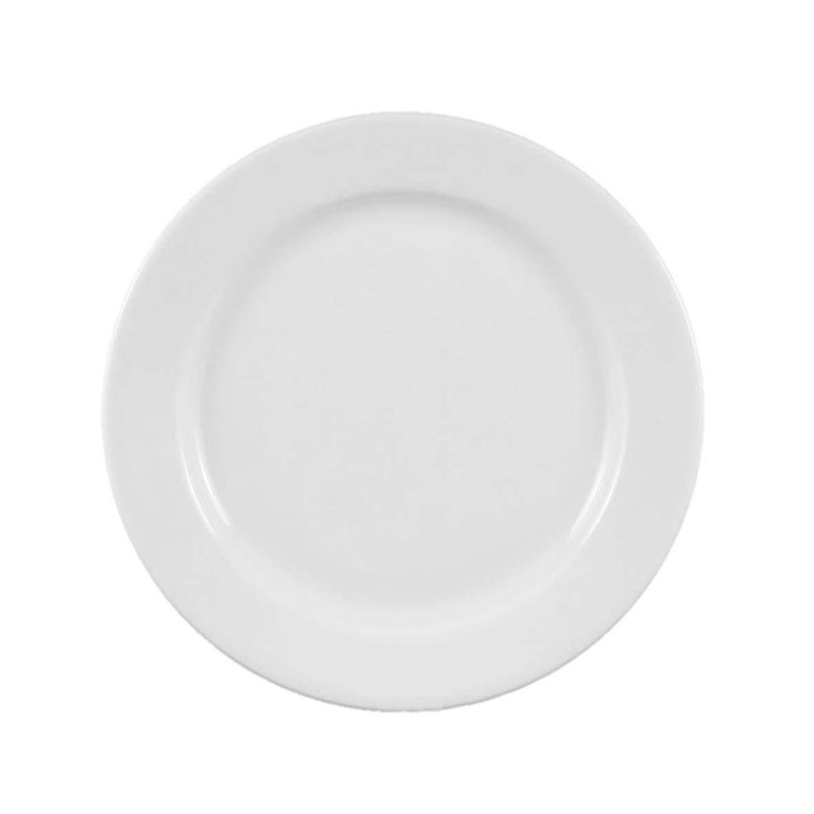 Vit tallrik Kazub Flat Ø21cm