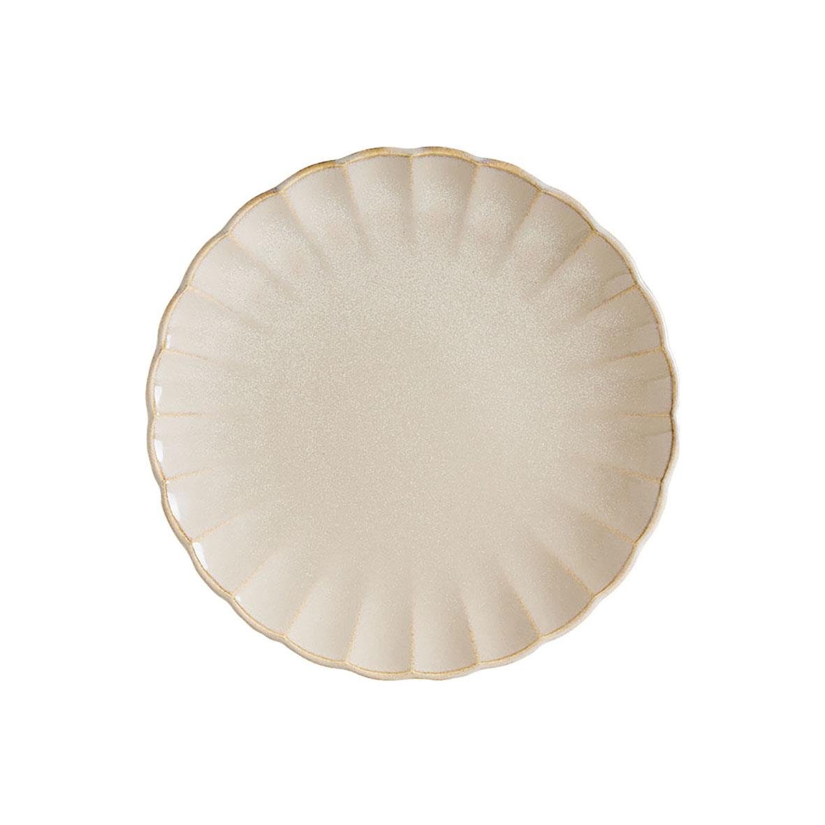 Tallrik Bonna East Flat Sand Ø21cm med vågformad kant