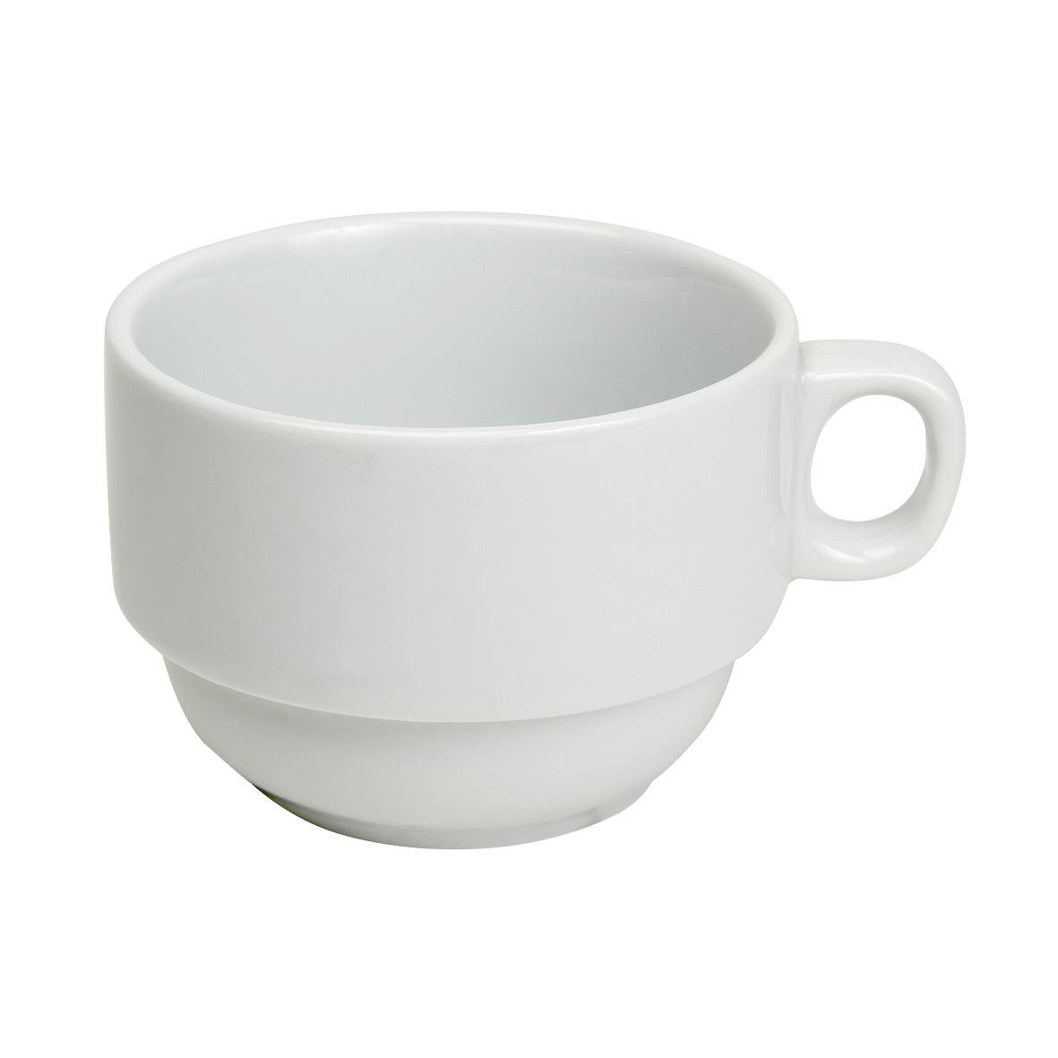 Vit kaffekopp Exxent Paris 18cl med handtag