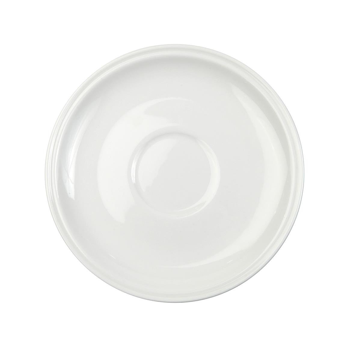 Vit espressofat med diameter på 11,5 cm