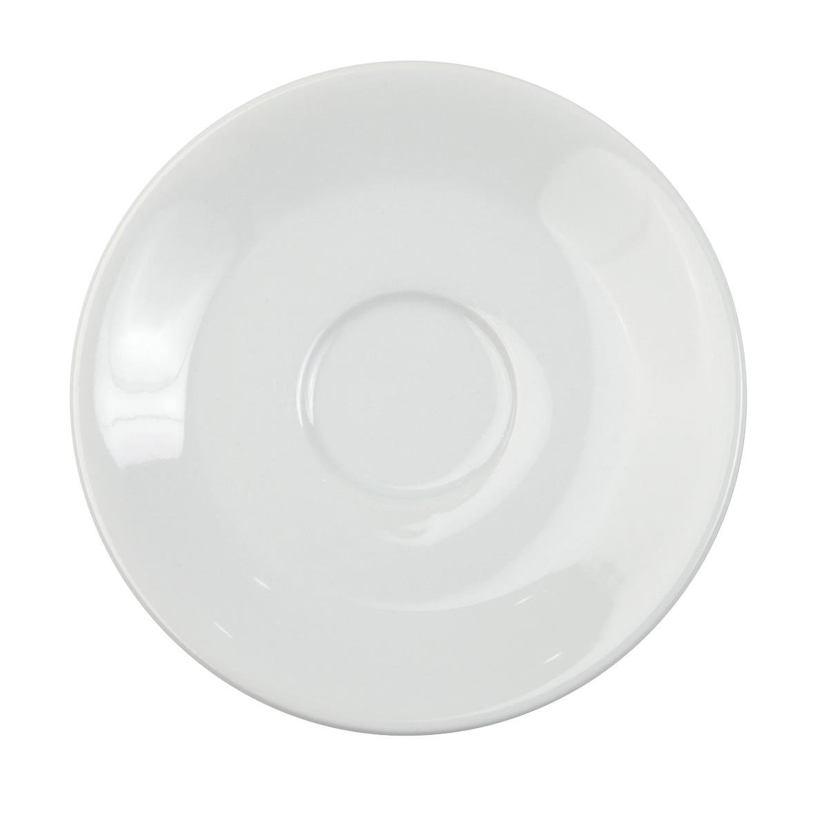 Vit espressofat Exxent Bergamo Ø12,5cm sett från ovan