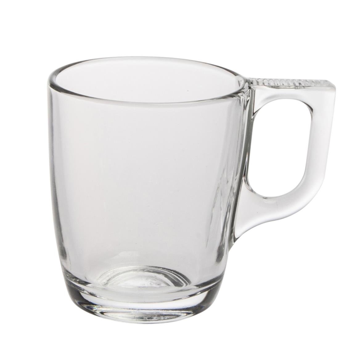 Klar espressokopp i glas med handtag, 9cl, från Arcoroc Voluto-serien