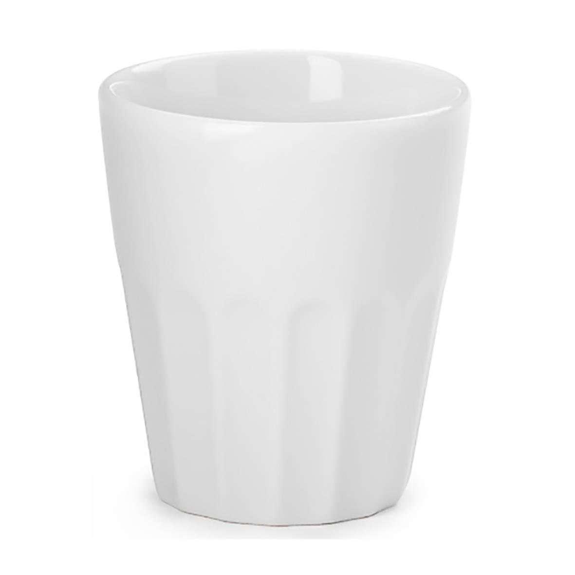 Vit stapbar mugg Kazub 25 cl