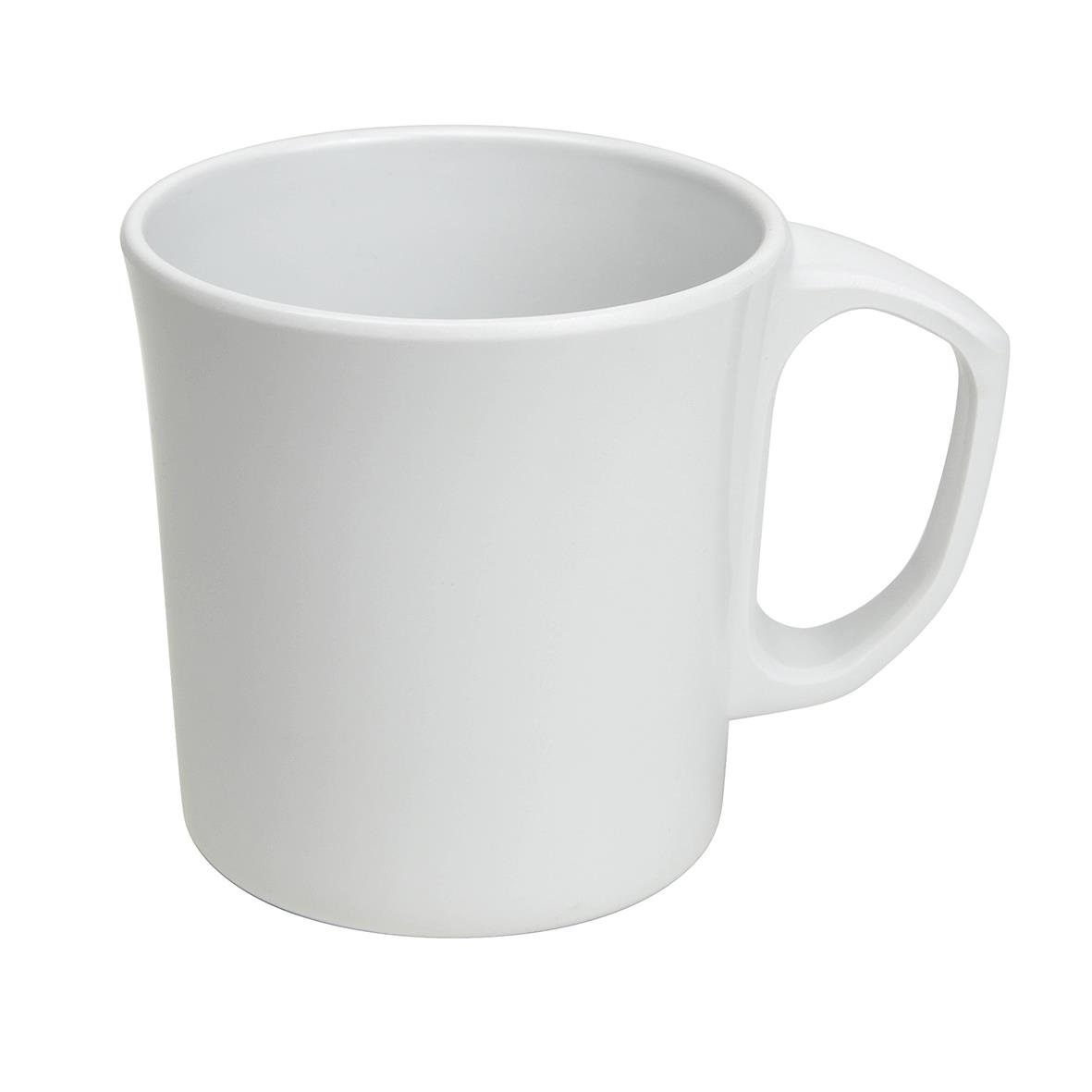 Vit melaminmugg med 20cl volym
